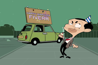 make a funny mr bean birthday video