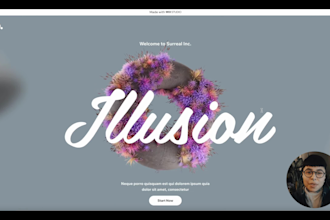 do your 3d animated website design on webflow