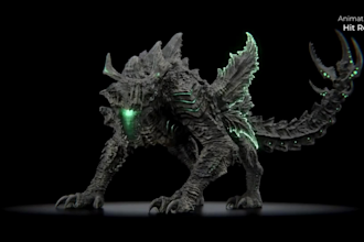 do 3d creature model, alien, monster, beast, animal model for game