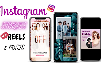 be your instagram content creator, reels, story video ads, social media posts