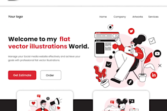 design modern flat illustrations for websites and apps