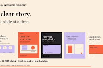 design instagram carousel posts and tiktok photo slides