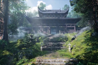 design open world environment 3d game level in unity or unreal engine
