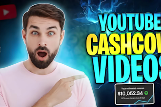 be your faceless youtube video creator for cash cow videos
