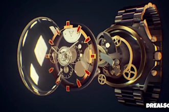 do cgi 3d product animation video 3d shoe, wristwatch advert, 3d model rendering