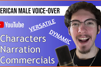 perform dynamic male voice over and character voices