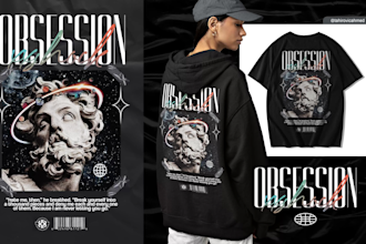 make modern streetwear tshirt or hoodie design