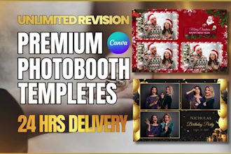 design photobooth templates and 360 overlay for your events