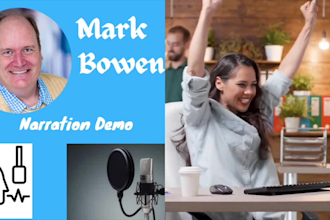 record an american male voice over for any of your needs