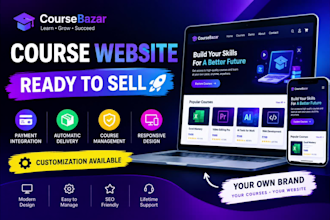 create a course selling website with payment and automatic delivery