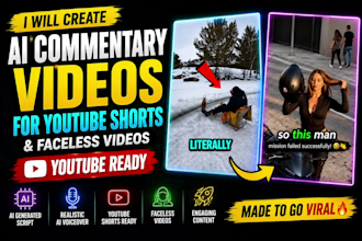 do viral ai commentary shorts and faceless youtube and tiktok commentary videos