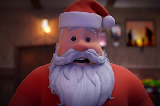 2d 3d christmas animation, 3d animation video, santa clause