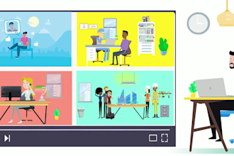 create 2d animation explainer video or animated marketing video ad for sales