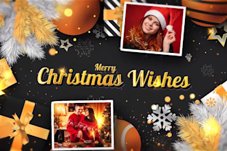 create a heartwarming christmas greeting video or slideshow