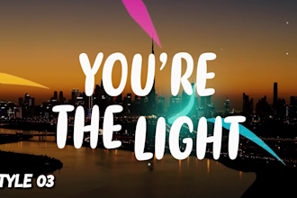 make trendy animated lyric music video for your song