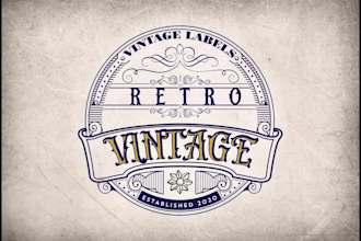 design unique vintage or retro logo