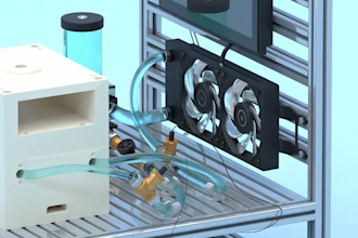 create a robotic industrial model or product animation