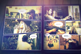create comic book cinematic promotional video