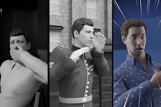 create 3d animated youtube shorts and reels