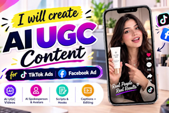 create ai ugc content for tiktok ads and facebook ad video creator