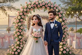make a romantic 2d 3d animated love story for couples or wedding video