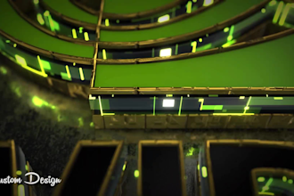 create cinematic glass lighting 3d logo v2