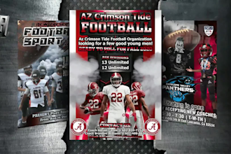 design incredible  football sports poster and any sport flyer