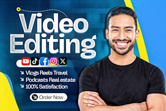 edit your vlogs, reels, podcasts, travel and all type of videos in just 24 hrs