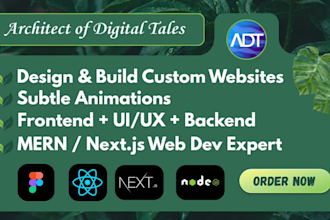 professionally design, animate UI UX and build your custom full stack website