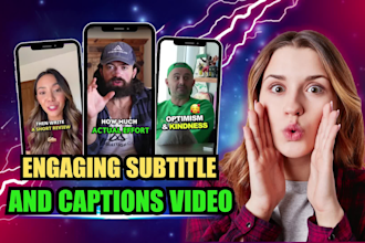 edit engaging subtitle for tiktoks, reels and shorts video