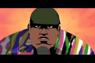 2d music video, anime fighting video, 2d cartoon animation, character animation
