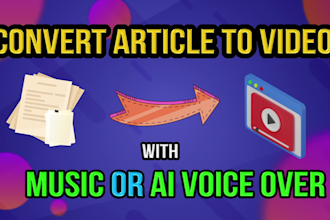 convert article to video, text to video with ai voiceover