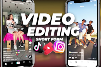 professionally edit your tiktok reel or yt short video