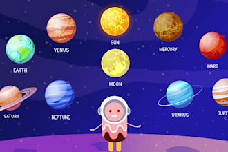 create a 2d animated kids video