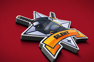 create 3d clean glossy logo intro and outro in 12 hours
