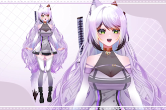 rigg cute live2d vtuber model, 2d vtuber model, live2d vtuber rigging