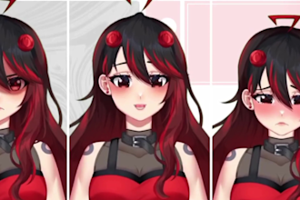 design and rig vtuber model, live 2d vtuber model, live2d model for streaming