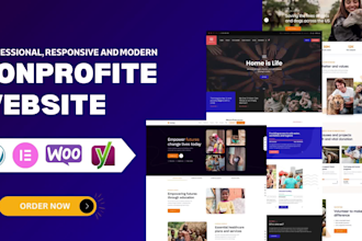 build your nonprofit, ngo, charity website with donation feature