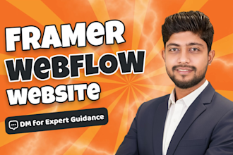 Do framer website, webflow website, framer landing page as webflow developer — Fiverr web design service