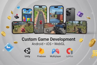 develop custom 2d or 3d mini game for android, ios, and web