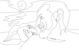 draw line art, 2d line art animation, hand drawn lyrics music video, vectors art