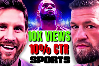 craft nba, football, ufc and other sports youtube thumbnails