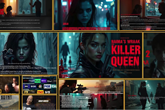 create a stunning pitch deck for your film project, TV series, or screenplay