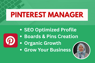 be your pinterest marketing manager for organic growth