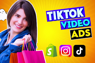 create tik tok video ads for dropshipping products, facebook ads,service ads