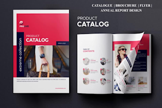 do company profile  catalog and annual report in 12hrs