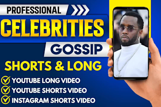 create engaging celebrity gossip shorts and youtube videos within few hours