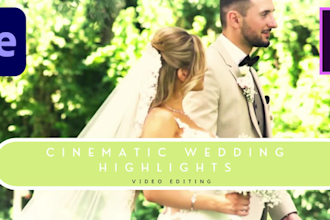 edit your footage into a cinematic wedding highlight