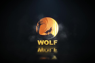create professional 3d cinematic logo animation youtube intro outro video
