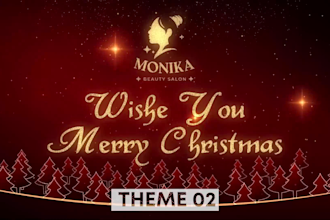 create christmas greeting and put your logo or text in video